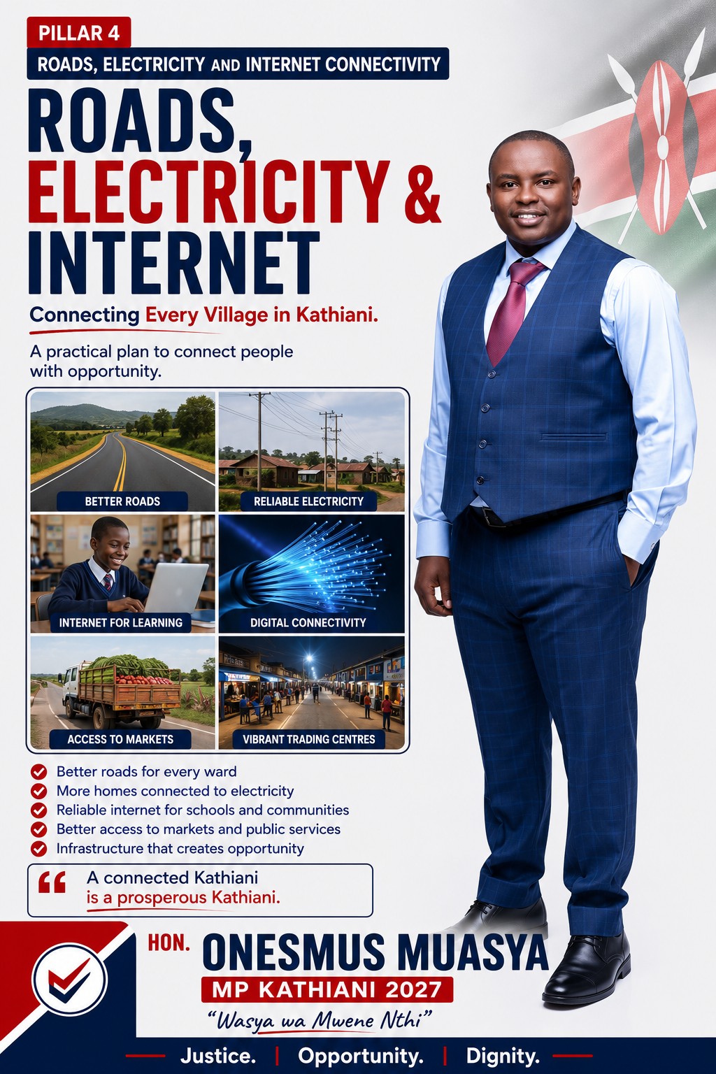 Connecting Every Village in Kathiani campaign poster